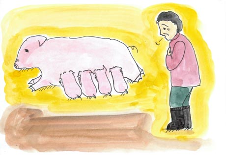 �����ς����̂�ł���q��