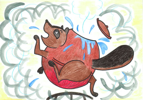 �䖝�ł����ɁA�p�𔼕������Ĕ�яオ��^�k�L