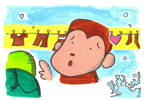 ����w�����Ȃ���A�J���ɘb�������鉎