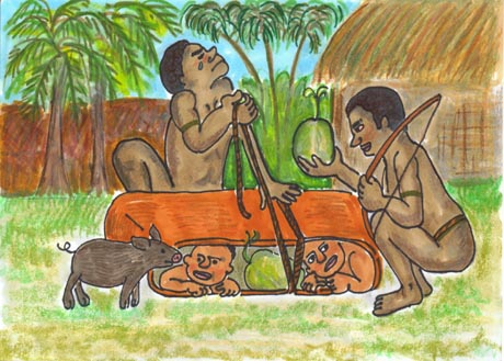 �K�����b�g�̒��ɓ����Ă��鏭�N�Q�l�A���ł��邮�銪���ɂ���j����