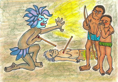 �|���˂鏭�N�A��e�ƃi�C���Ɏh�����Ă����A���������i�C��