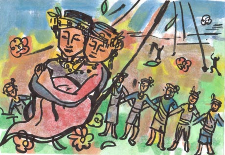 ����ȃu�����R�ɏ��V�Y�V�w�A���̉��ŗx�鑺�l