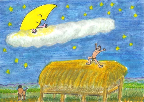 �����̏ォ�猎�𓊂����j�A�_�̏�ɂ��錎�A��������グ�Ȃ��狃���Z��