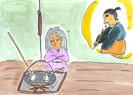 �����肵�Ă���R�W�A���̏ォ�璷�����ŁA���`��˂�����������